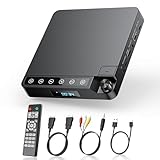 Desobry DVD Player für Fernseher 1080p, DVD Player HDMI/AV und USB/TF-Karte eingang, Mit Kabel und Fernbedienungen, Mini DVD/CD-Player mit Haltepunkt-Speicherfunktion kann, unterstützt PAL/NTSC - Neue
