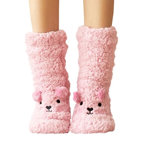Image of Evankin Fuzzy Socks for Women Slipper Socks Fluffy Cute Animal Indoor | Fuzzy Socks for Women Slipper Socks,Fluffy Cute Animal Indoor Non-slip Slipper ,Mid-calf-socks Comfy Winter Gifts