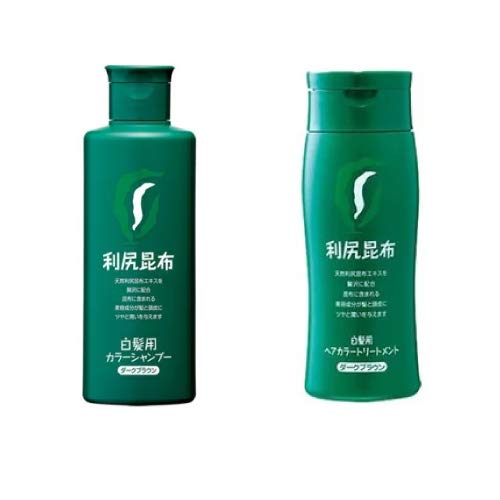Amazon | 利尻 カラーシャンプー+トリートメント ダークブラウン