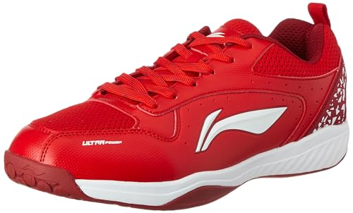 Li-Ning Ultra Power Non-Marking Badminton Shoe|Indoor Sports|Stability Heel, Prototypical Sole, Lightweight Shoe (RED/White,UK 10) (B0CG351QWQ) Amazon Price History, Amazon Price Tracker