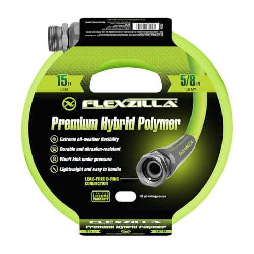 Legacy Manufacturing Flexzilla Garden Hose 5/8 Inch x 15 Feet 3/4 inch - 11 1/2 GHT
