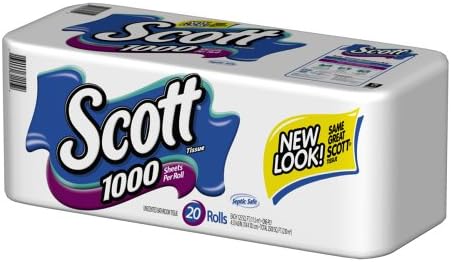 Scott Bath Tissue, White, 20-Count Packages (Pack of 2)