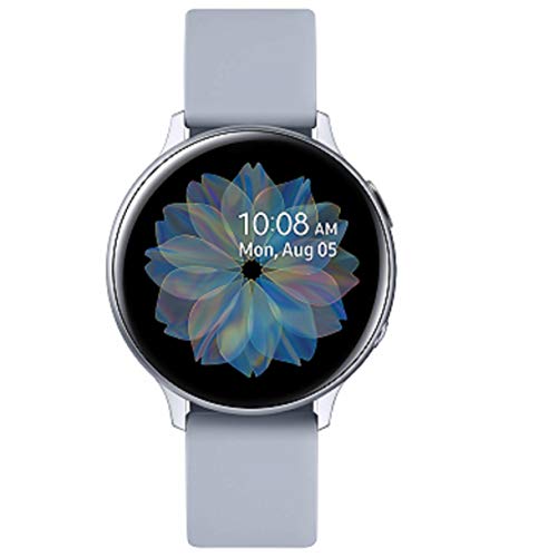 Samsung Galaxy Watch Active2 Explorer Edition, rastreador de fitness, pantalla grande de aluminio, batería de larga duración, impermeable, 40 mm, incluye 2 ARAREE, LTE, plateado