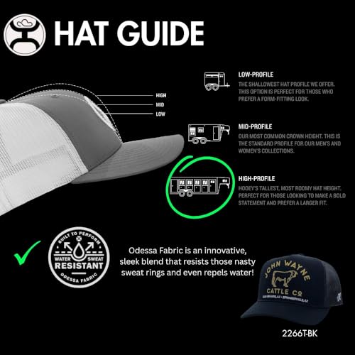 Image of HOOEY John Wayne Cattle Co. Trucker Hat - Adjustable Snapback, Mesh Baseball Cap