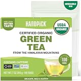 HANDPICK, Organic Green Tea Bags - 100 Eco-Friendly Tea Bags...