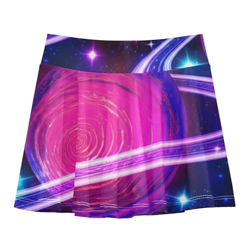Athletic Shorts for Girls Skorts Space Planets Toddler Tennis Skirts Custom Cheer Skirt 3t2