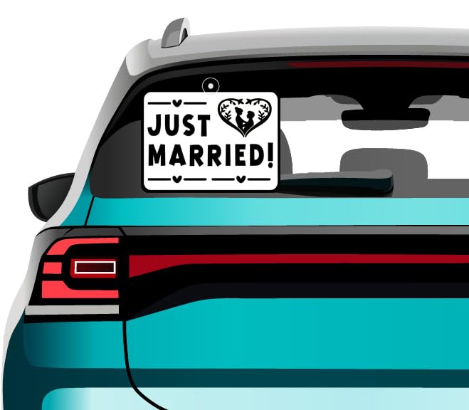 Miniatura 3 de Just Married Signs  Wedding Car Signs  Signs for Cars  Marriage Announcement  Bridal Gifts  Groom Gifts  Just Married Display