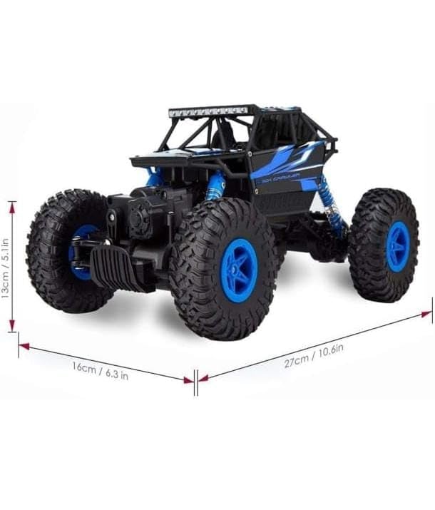 Image of AGTCI Monster 1:18 Four-Wheel Drive Remote Control Rock Crawler Climbing Car, 2.4GHz, Red /Green /Blue Combination with Black, Ages 4+
