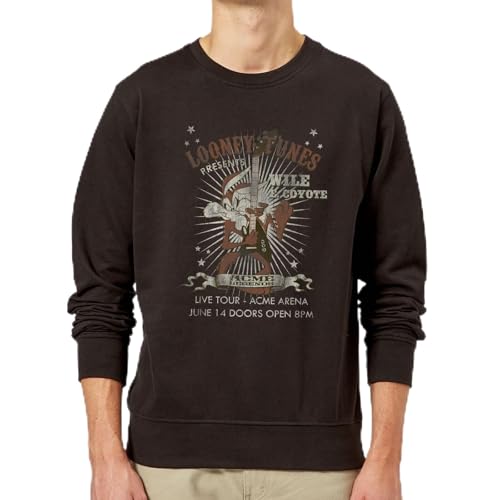 Image of Zavvi Looney Tunes Wile E Coyote Guitar Arena Tour Sweatshirt - Black XL
