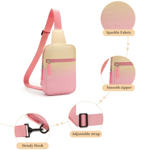 Image of Birthday Back to School Gifts for Teen Girls 8-12, Fanny Pack Crossbody Bag | 8 9 10 11 12 Year Old Girl Birthday Gifts, Kids Sling Bag Purse Travel Essential, Preppy Fashion Tween Girl Gift Trendy Stuff