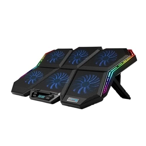 Base refrigerante para laptop con 6 ventiladores y RGB miniatura 1