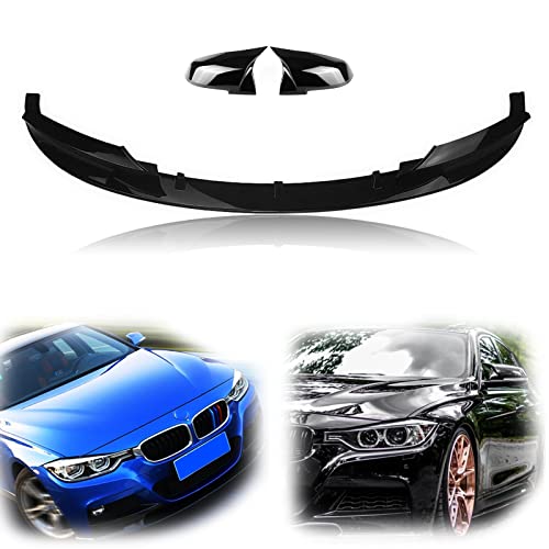 Becquet lèvre avant noir brillant BMW F30 M Sport pour routière look sport