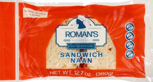 Miniatura 3 de Roman's Bakehouse Naan Sandwich Square, 12.70 oz