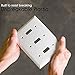 Power Gear Triple Wall Plate Cover, 3 Gang, Light switch cover, 6.5” x 4.5” , Outlet Covers, Screws Included, White, 50166