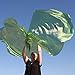 GREEN METALLIC Angel Wing from Catch the Fire Worship Flags, Praise & Worship Dance Flags, Prophetic Worship, Christian Dance in Church, Beautiful Single Layer, (2 ct), Flexible Poles