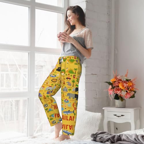 Pantalon de pyjama Thaïlande extensible grande taille avec poches