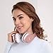 ZIHNIC Bluetooth Headphones Over-Ear, Foldable Wireless and Wired Stereo Headset Micro SD/TF, FM for Cell Phone,PC,Soft Earmuffs &Light Weight for Prolonged Wearing(Rose Gold)