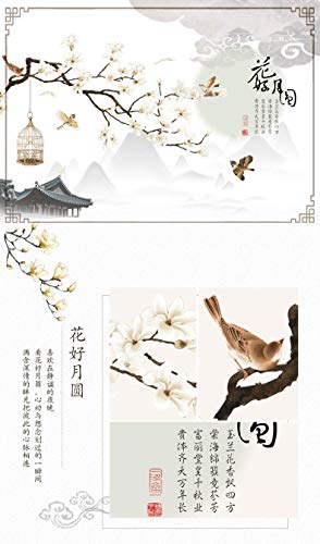 Livegallery White Peach Blossm Flowers Wall Decals Removable Diy Tree Branches Birds Saying Art Decor Wall Stickers Murals For Living Room Tv Background Kids Girls Rooms Bedroom 8 Sheets Of 12"X18" #TOP6