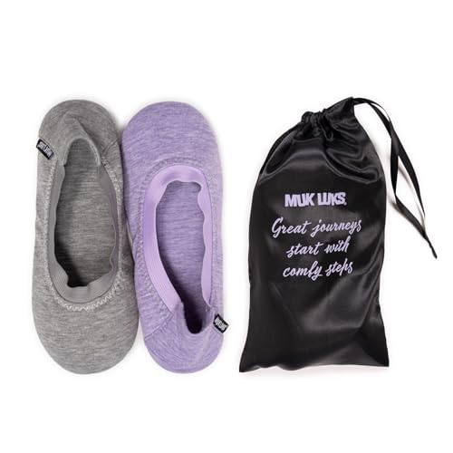 MUK LUKS Women's 2 Pack Travel Ballerina Set Slipper2