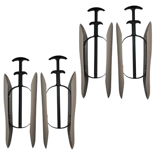 DELFA Lot de 2 paires de bottes avec élément à ressort innovant Sensomatic - Embauchoirs pour bottes - Longueur : 35 cm - Forme de tige, gris