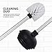 NEIKO 60167A Toilet Plunger with Holder for Brush and Bathroom Plunger Set, Clean Aluminum Handle, White Plunger Caddy, Toilet Brush Set for Cleaning Toilet Bowl