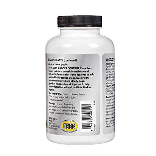 Nutri-Vet Bladder Control Supplement for Dogs | Reduce Dog Urinary Incontinence | 90 Chewable Tablets - Image 8