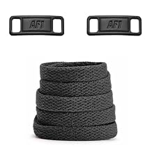 Flat Athletic Shoelaces for Air Force 1, with 1 Pair Shoe Lace Mental Tag Charms for AF1 Sneaker