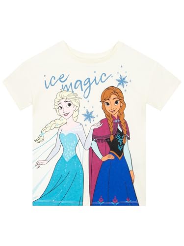 Disney Frozen T Shirt Mädchen Tshirt Kinder und Mädchen Kleidung mit ELSA & Anna Print 110