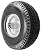 DuraStar 10 inch Flat Free Wheel with (4.10/3.50-4) 4PR (Black) Sawtooth Tread Tire; 3/4 inch I.D. Ball Bearings; 3 Piece Wheel; 2.250" Off-Set Hub Length