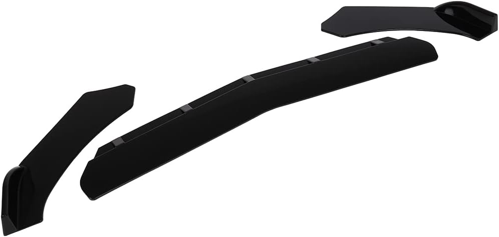SCITOO 3PCS Front Bumper Lip Compatible Universal Front Lip Spoiler Glossy Black (PP) Plastic Air Dam