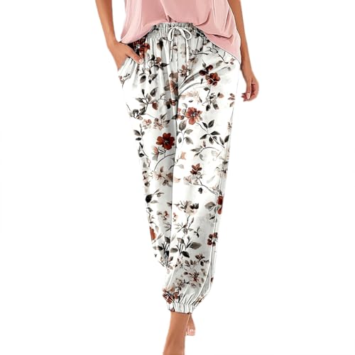 Pantalon cargo femme en denim extensible à coupe droite