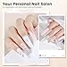 Acrylic Nail Kit for Beginners: Monomer Acrylic Nail Liquid Powder with Practice Hand U V Light Drill French Tips for Nail Starters with Everything Home Salon Gift Set (White)