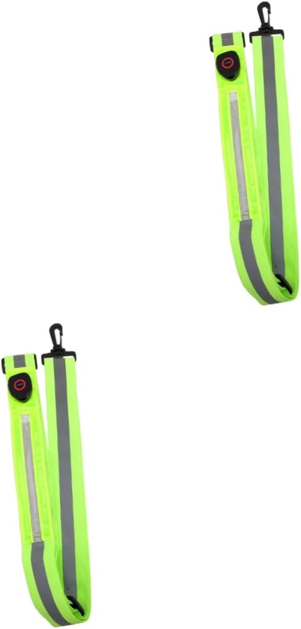 Toyvian Luminous Adjustable Reflective Shoulder Strap for Night Safety High Visibility Sports Gear for Runners