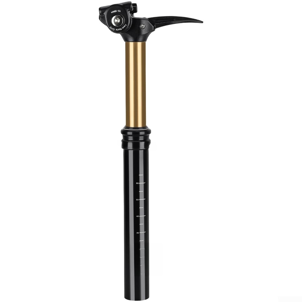 Yhenlovtt Reggisella Dropper per MTB | Reggisella idraulico con guida interna, in lega, con telecomando, per trail riding