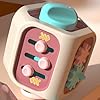 Genérico Cubo De Actividades,Tablero Sensorial Infantil | Cubo Educativo Interactivo para Desarrollo del Aprendizaje Y Motricidad Fina para Niños Y Niñas Bebés En Actividades #5