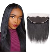 13x4 Lace Frontal Closure Human Hair 14 Inch Brazilian Straight Frontal HD Lace Closure 100% Virg...