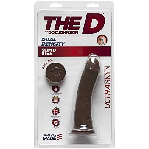 Slim D 6 Inch Ultraskyn Chocolate insertion facile sans douleur dildo - 2