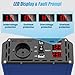 Wechselrichter 2000W Reiner Sinus Spannungswandler 12V auf 230V Power Inverter DC Umwandler mit AC-Steckdosen USB-Anschlüsse und Bildschirm LED für Wohnmobil Kfz Konverter(Spitzenleistung 4000 Watt)