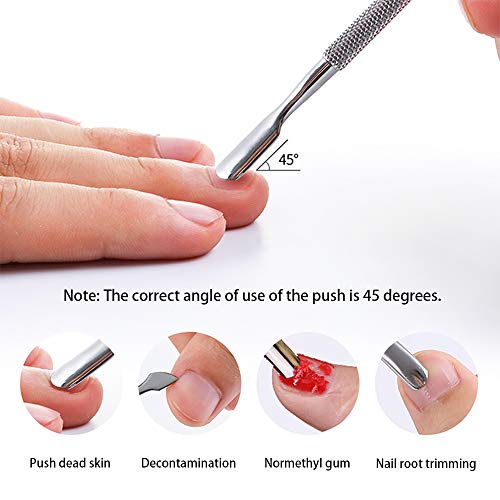 Huture Hautzangen Kurzer Eckenheber Nagelhautschieber Nagelhautzange Hautzange mit Doppelfeder Nipper Clipper Pusher… – Bild 5
