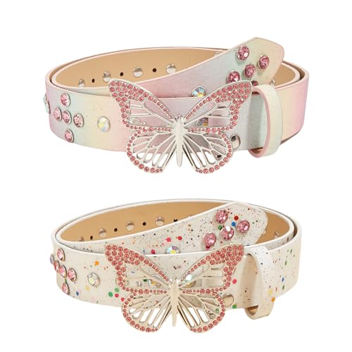 Girl Jeweled Waistband Butterfly Crystal Buckle Belt For Jeans Dress Nightclub Girls Modern Jeweled Waistband3