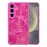【Design unique】: Le boîtier Samsung Galaxy S24 Plus est doté d'un motif de rose 3D élégant. Le boîtier de téléphone semi - transparent et abrasif offre une texture incroyable et une beauté brumeuse élégante.