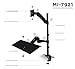 Mount-It! MI-7921 Sit-Stand Desk Mount Workstation, Height Adjustable Standing Desk, Ergonomic, Monitor, Laptop, and Keyboard Mount, 22, 23, 24, 27 Inch Monitors, Gas Spring Arm, C Clamp Base, Black