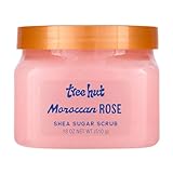 Tree Hut Moroccan Rose Shea Sugar Scrub, Exfoliating & Hydrating Body Scrub with Shea Butter & Essential Oils, Smooth & Soften Skin, Holiday Gift & Stocking Stuffer, 18 oz