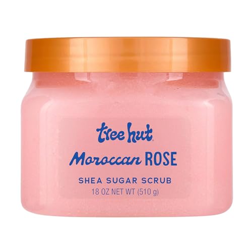 Tree Hut Moroccan Rose Shea Sugar Scrub, Exfoliating & Hydrating Body Scrub with Shea Butter &...