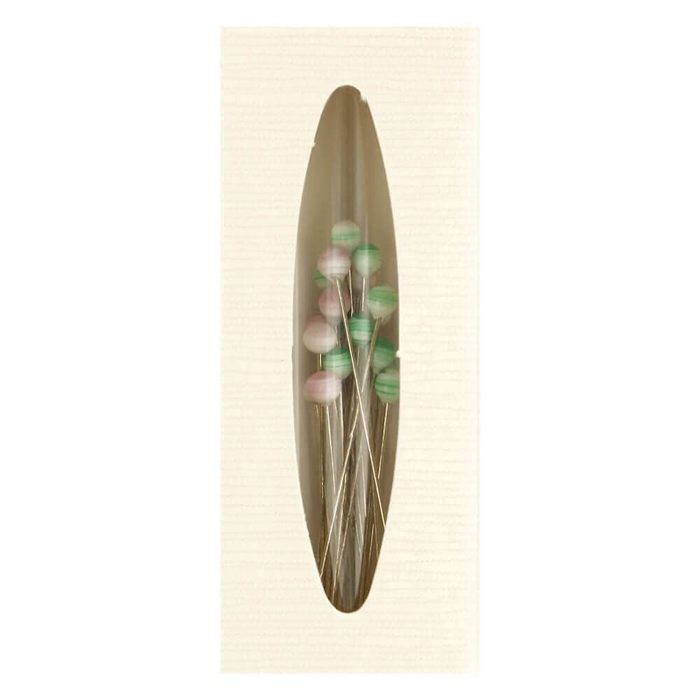 Tulip Sakura glass-head pin, coloured glass head, steel shaft, 1 piece