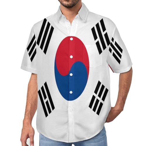 Chemise hawaïenne Afrique du Sud respirante anti-transpiration, haut d'été léger pour homme