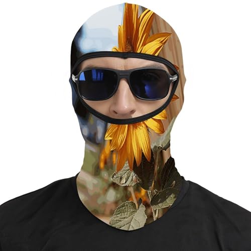 Pasamontañas para hombre y mujer con estampado de girasol, máscara térmica para la cara, equipo para motocicleta, máscara para esquí y clima frío para invierno miniatura 3