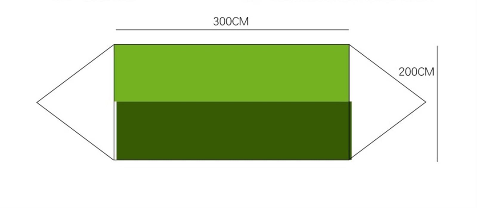 Hamak Ultralekki, Hammock 300x200 Cm 2-osobowy Hamak Z Plecakiem Drzewny Podwójny Camping Przenośny Na Kemping na Kemping, na Zewnątrz