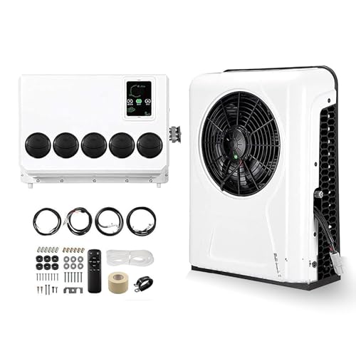 Stamen ユニバーサル車載エアコン 12V 24V 冷却能力3000W 車中泊 アウトドア ポータブルクーラー 車載扇風機 夏対応 強風量 360°回転 省エネ 静音 暑さ対策 建設車両 農用車 バン 乗用車 24V