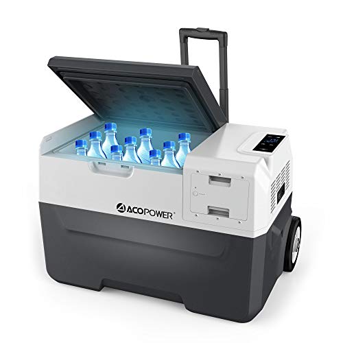 LiONCooler Portable Freezer 32 Quarts 12/24V DC and 100-240V AC Portable Refrigerator with Solar/AC/Car Rechargeable Battery, X30A Electric Cooler for Car, RV, Van, Vehicle,Camping,-4℉-68℉ Car Fridge
